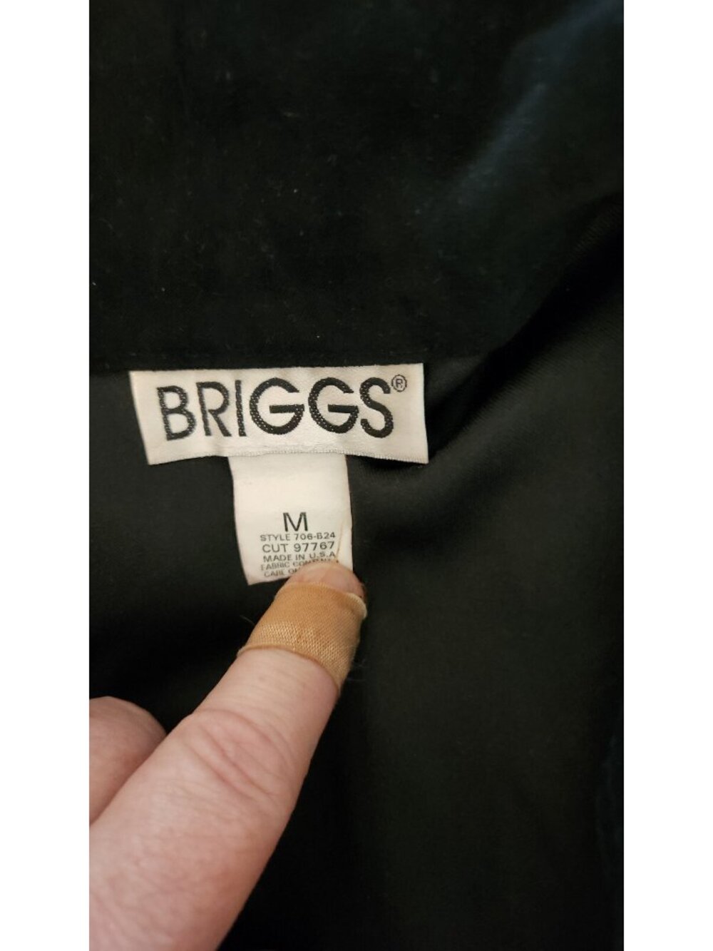 Vintage Briggs Solid Black Long Slv 5 Button Blazer Jacket Top WOMENS MEDIUM USA - Picture 6 of 6